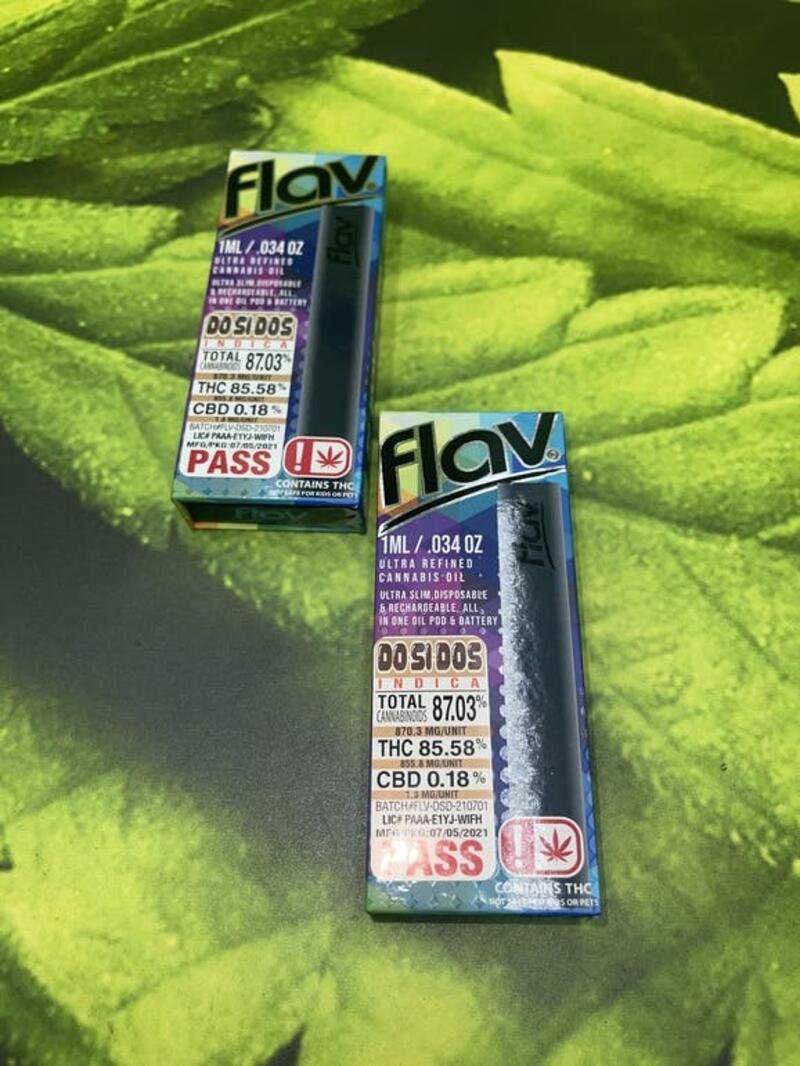 Flav Ultra Slim Disposable & Rechargeable Battery- Dosidos