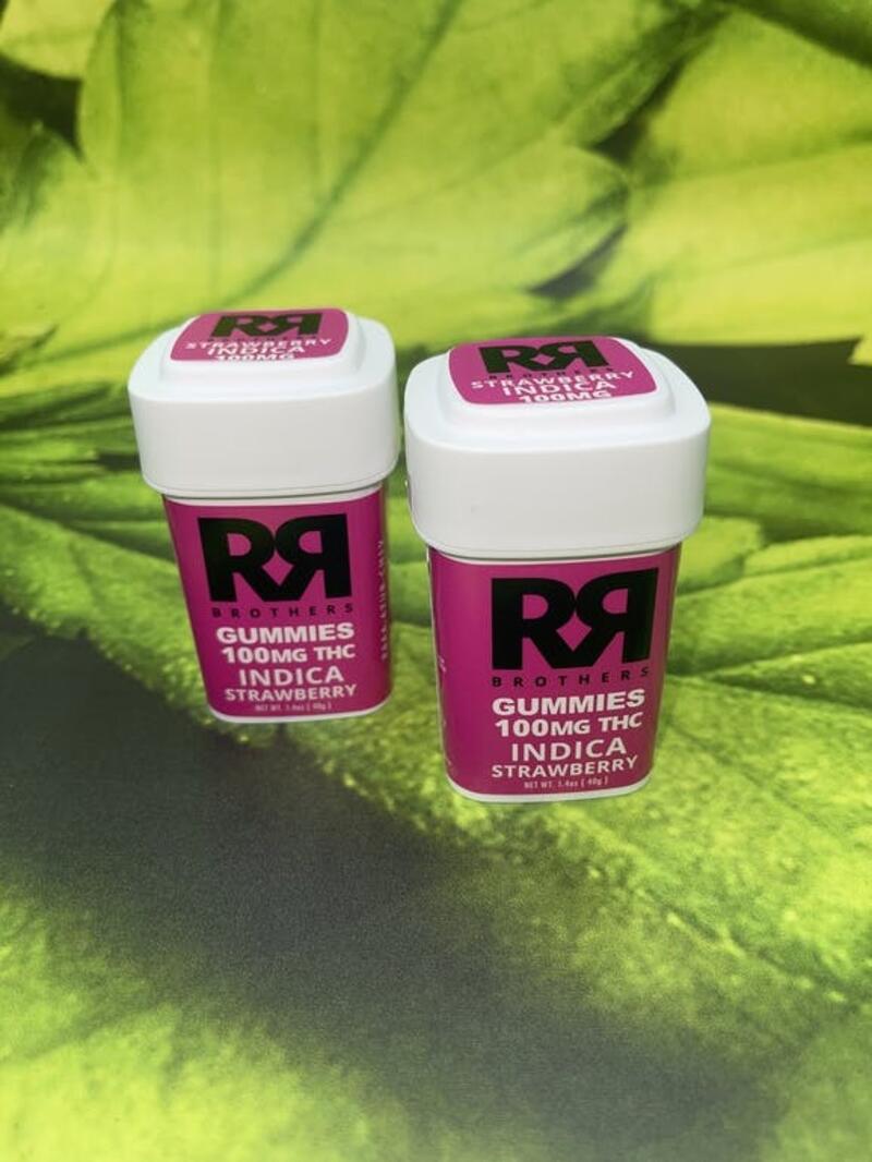 RR Brothers Indica 100MG Gummies- Strawberry