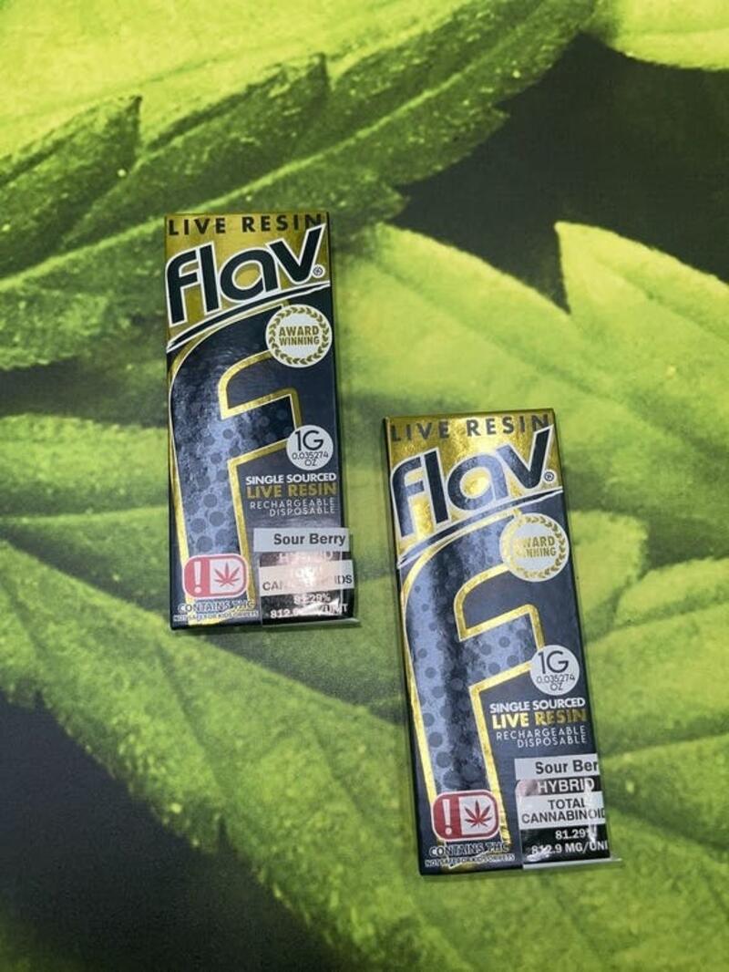 Flav Live Resin Disposable 1G- Sour Berry