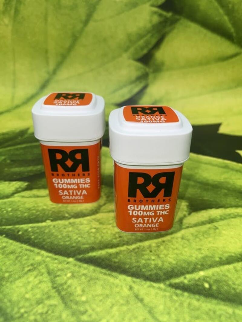 RR Brothers 100MG Sativa Gummies- Orange