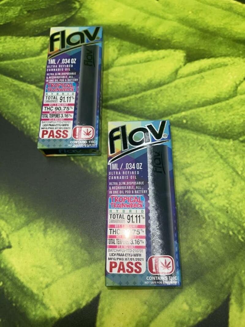 Flav Ultra Slim Disposable & Rechargeable Battery- Tropical Trainwreck