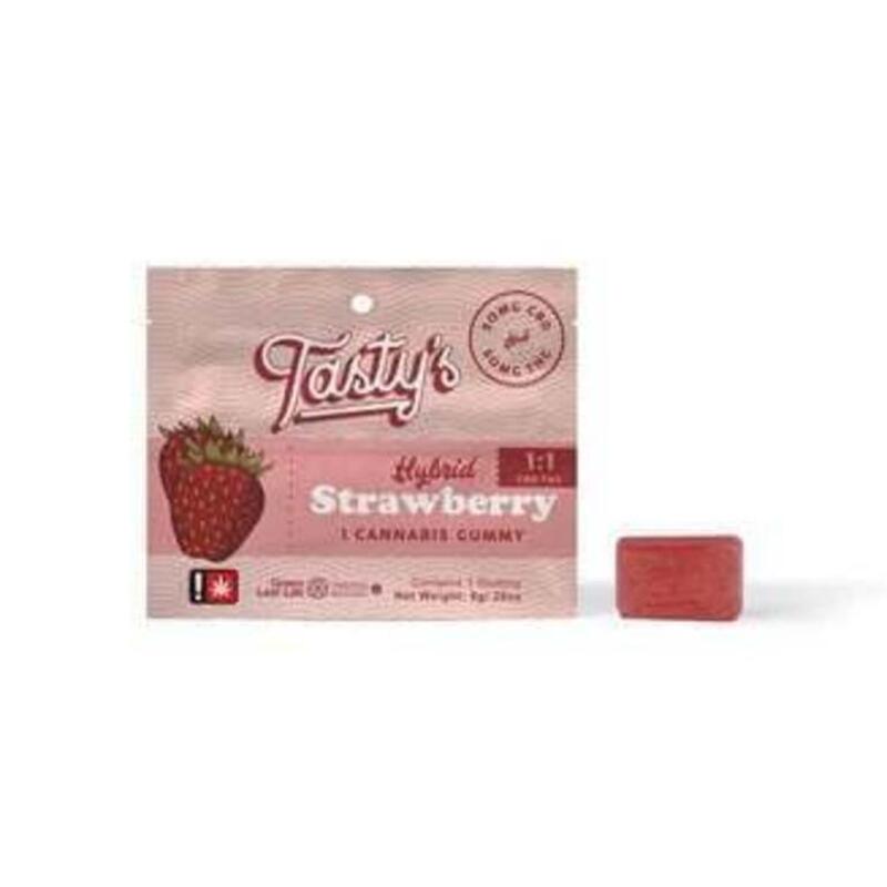 1:1 Strawberry (50mg CBD/50mg THC) | Tasty's (REC)
