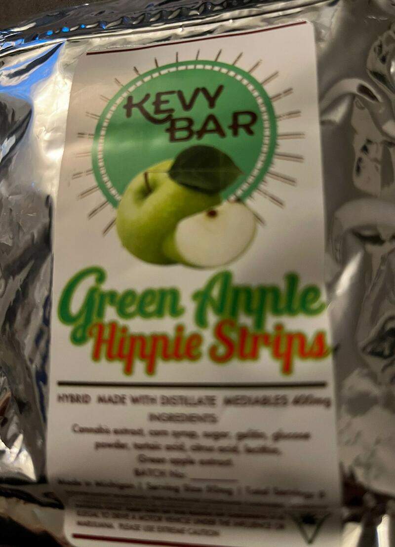 Hippie Strips – Green Apple Gummies – 400mg