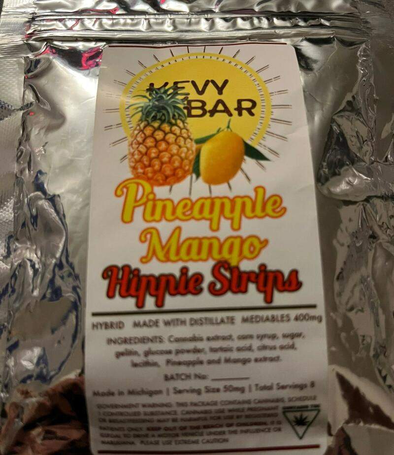 Hippie Strips – Pineapple Mango Gummies – 400mg