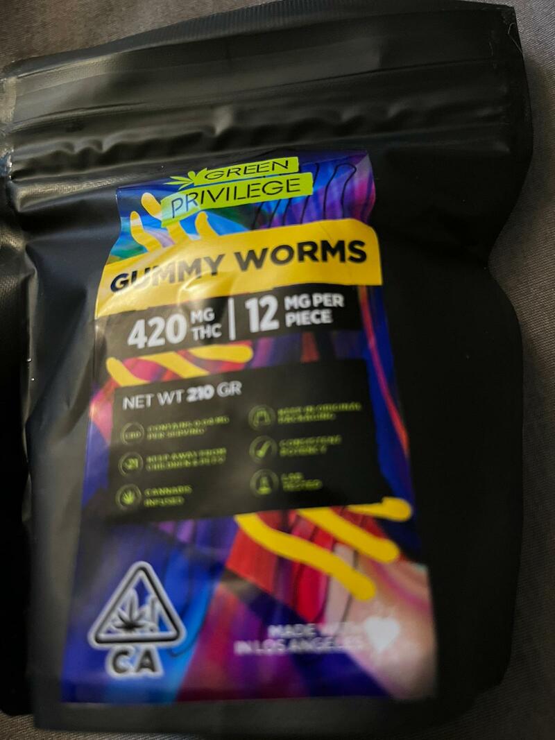 The Green Privilege Gummy Worms 420mg