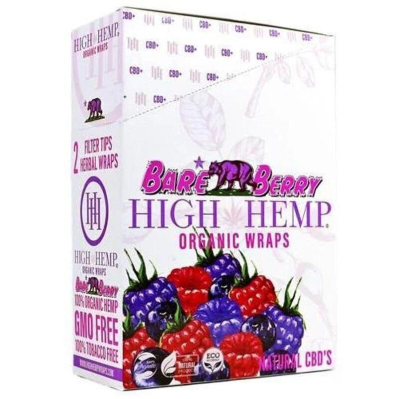 High Hemp Organic CBD Wraps - Bare Berry