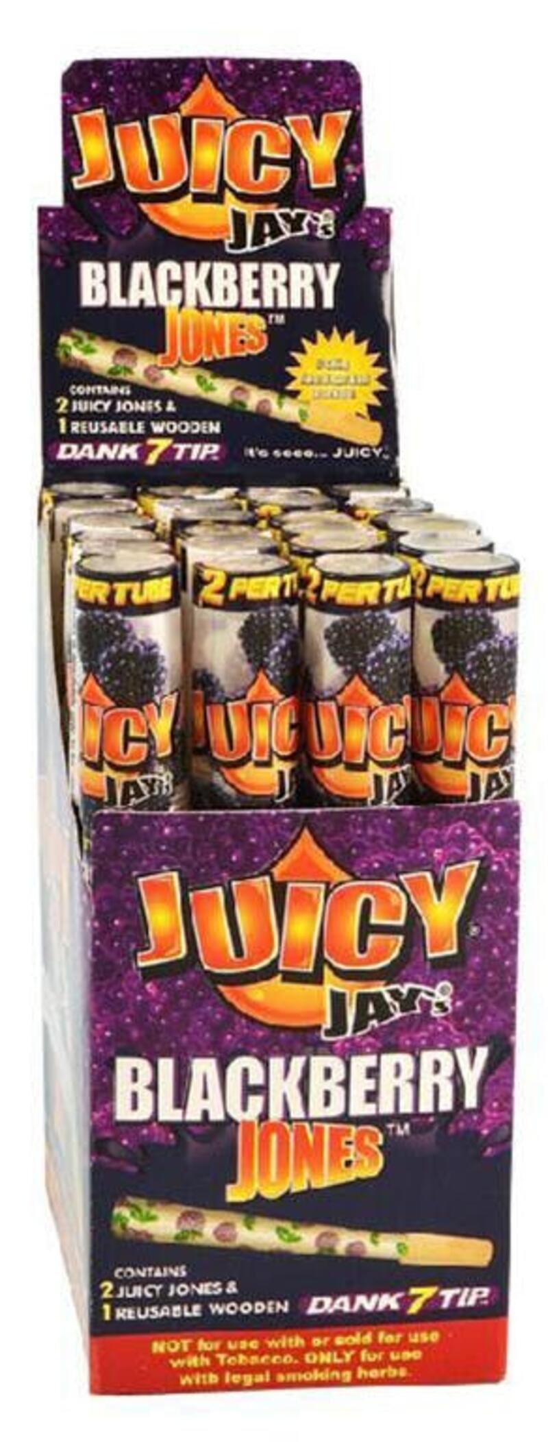 Juicy Jay's Pre-Rolled Cones w/ Wood Tip 2 pack - Blackberry