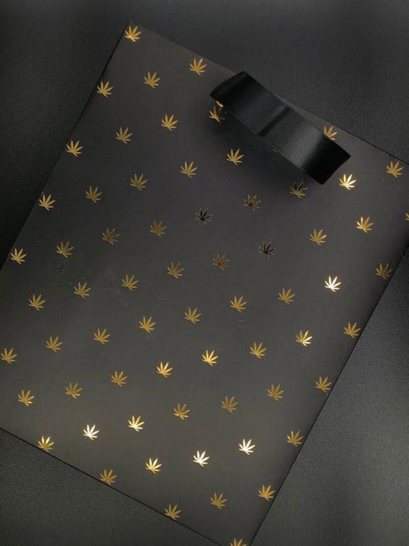 Black Gold Polka Pot Gift Bag