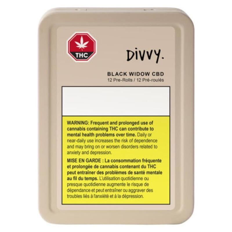 Divvy | Black Widow CBD Pre-Rolls 12x0.35g
