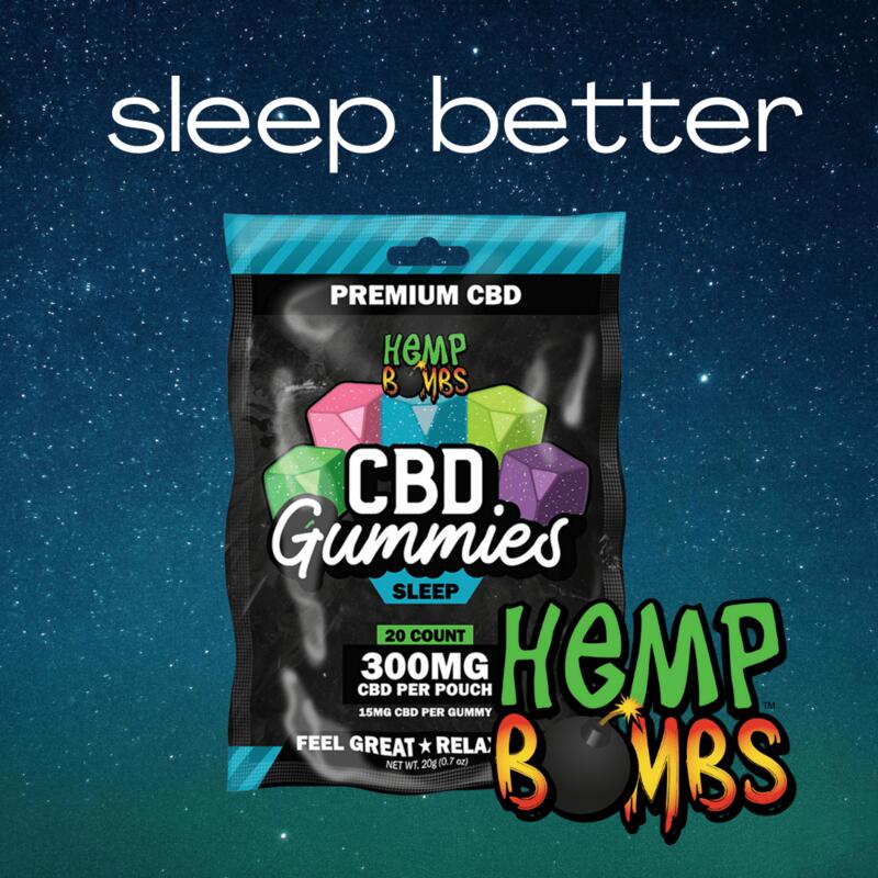Sleep Gummies – Hemp Bomb – CBD Edible – 300 MG