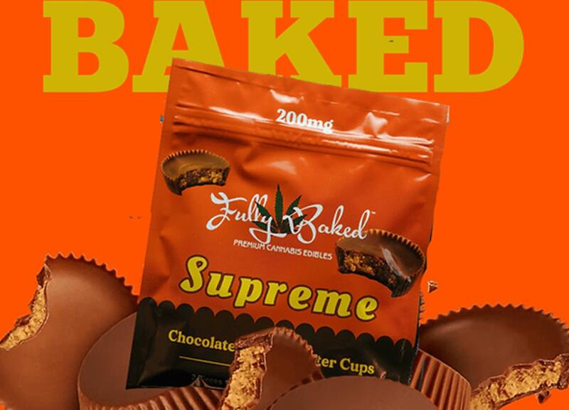 Fully Baked Premium Edibles - Chocolate Peanut Butter Cups (200mg)
