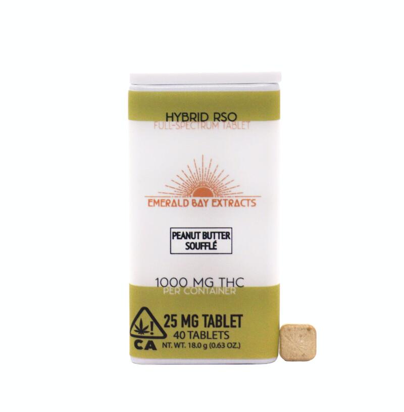 Peanut Butter Souffle - 25mg Hybrid RSO Tablets - 1000mg Package