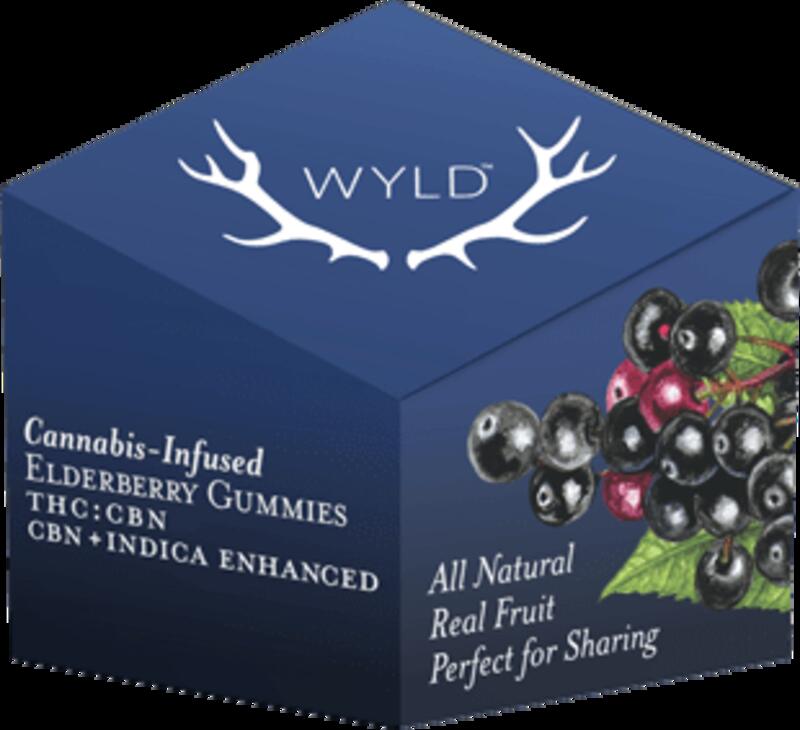 Wyld Elderberry 2:1 CBN + Indica Enhanced Gummies 100mg:50mg Sleep Gummies