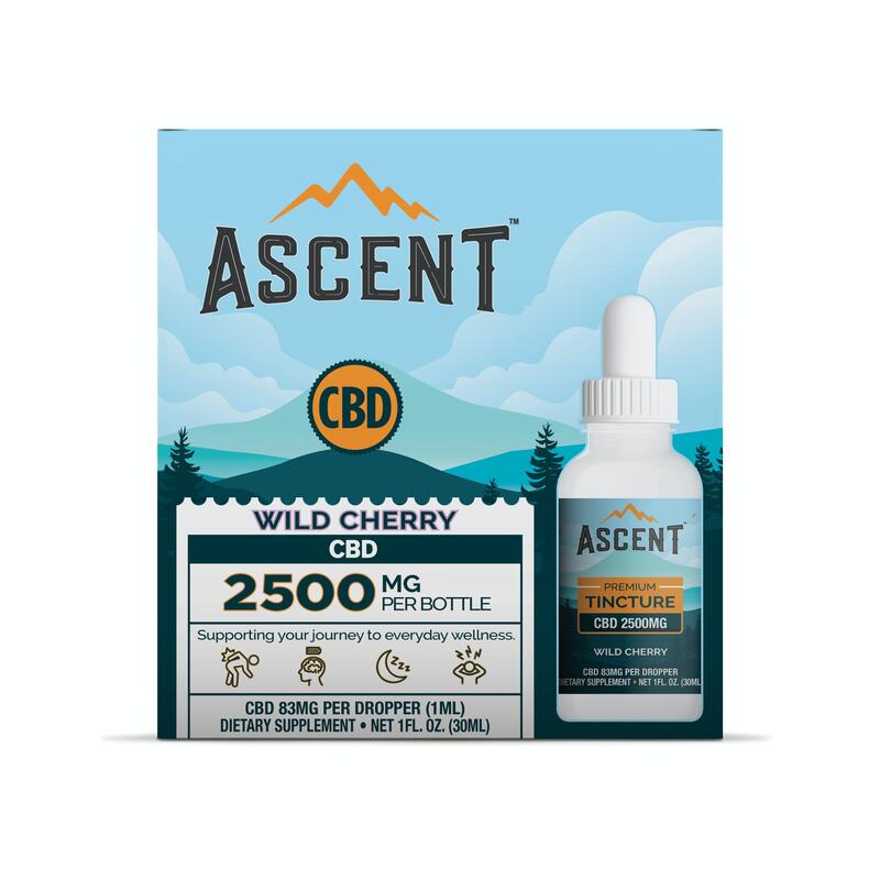 Ascent Cannabis Tincture - 2500mg CBD - Wild Cherry