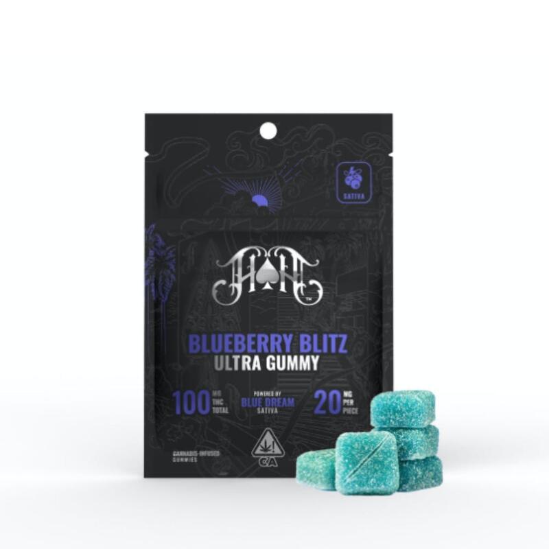 Heavy Hitters - Blueberry Blitz - 100mg THC Gummy Pack - 5 Pack Sativa