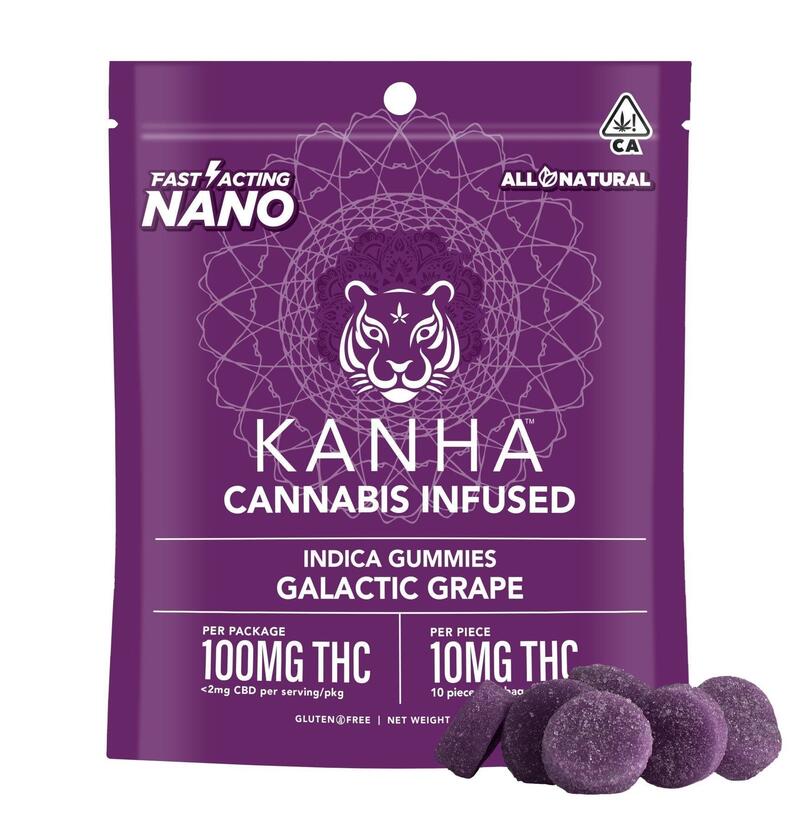 Kanha NANO - Galactic Grape - 100mg - 10 Pack Indica