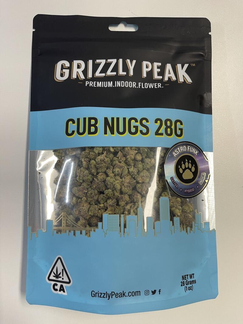 Grizzly Peak - Astro Funk - Cub Nugs 28g - Full Ounce Indica