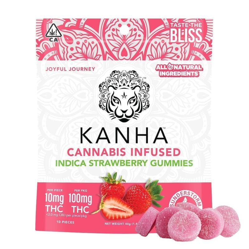 Kanha - Strawberry - 100mg - 10 Pack Indica