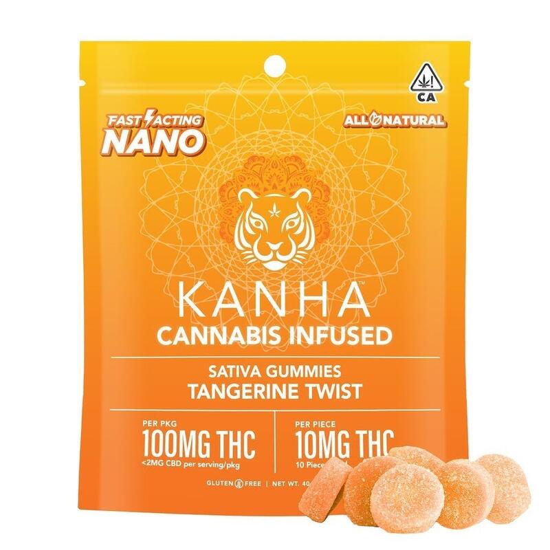 Kanha NANO - Tangerine Twist - 100mg - 10 Pack Sativa
