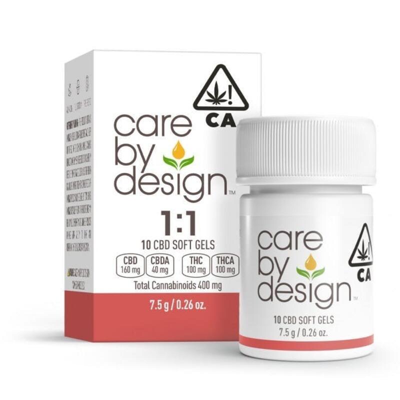 Care By Design - 1:1 Soft Gels - 10 Capsules - 10 Pack