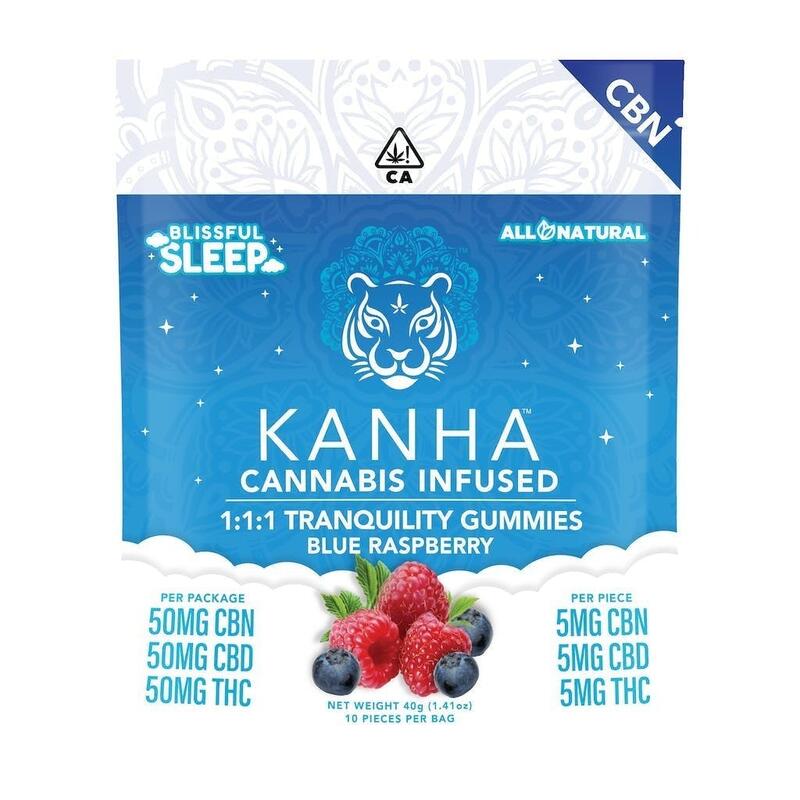 Kanha - Tranquility 1:1:1 - 5mg CBN,CBD,THC - 10 Pack Mixed