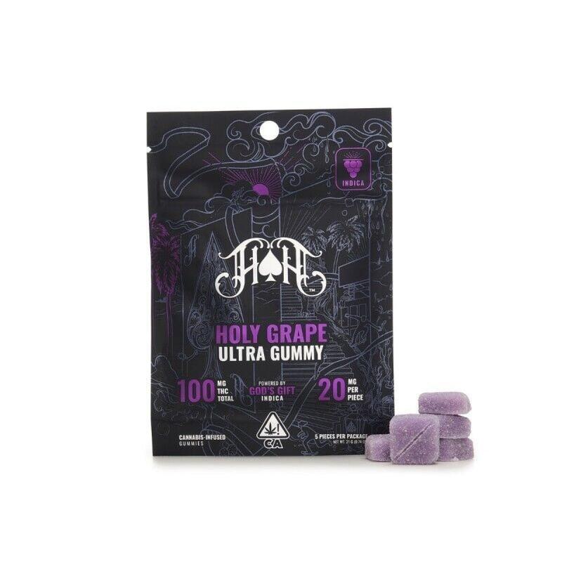 Heavy Hitters - Holy Grape - 100mg THC Gummy Pack - 5 Pack Indica