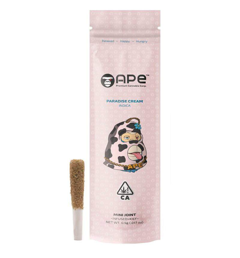 APE Mini joints infused+kief 0.5g (.017oz) Paradise Cream