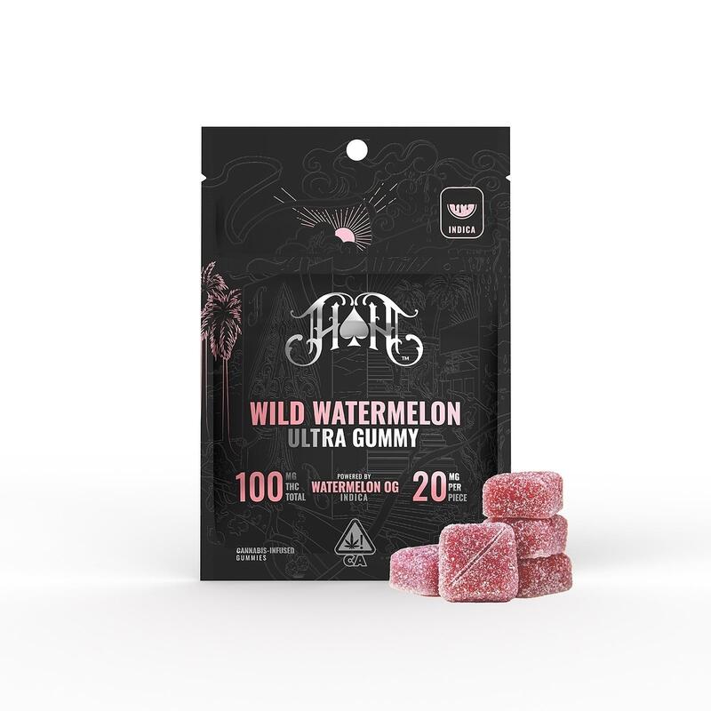 Heavy Hitters - Wild Watermelon - 100mg THC Gummy Pack - 5 Pack Indica