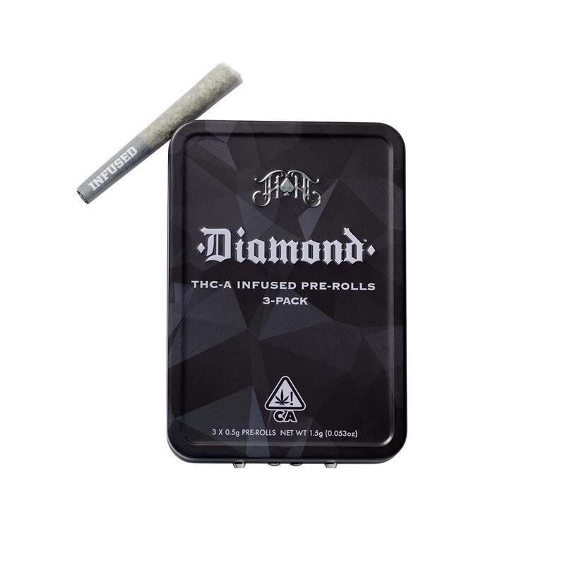 3-Pack Diamond Infused Pre-Roll: Vanilla Kush