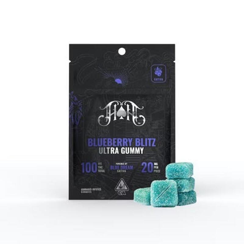 Heavy hitters - Blueberry Blitz - 100mg THC Gummies - 100 items