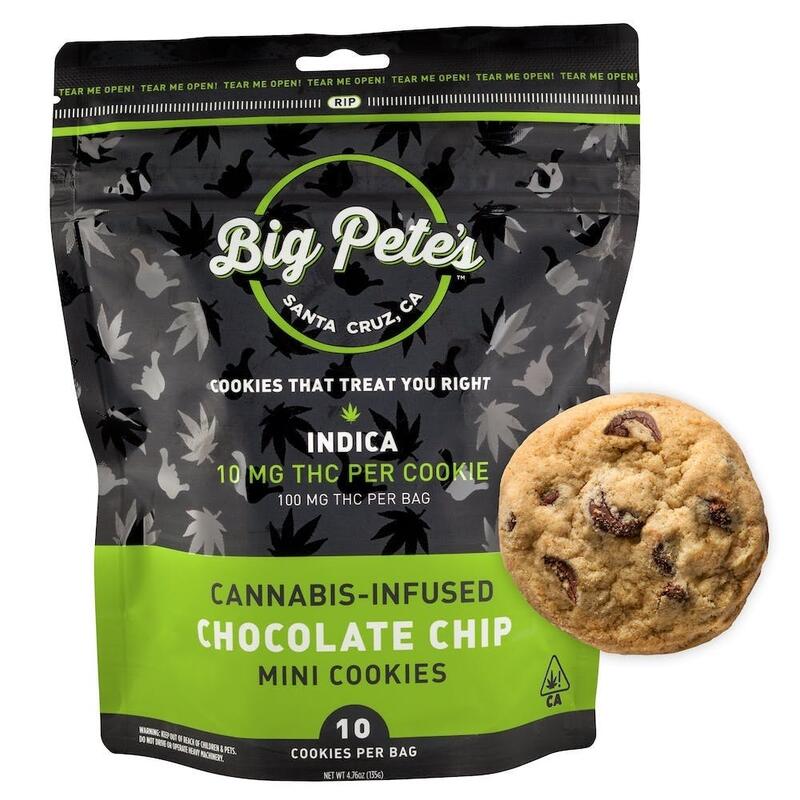 Big Pete's - Chocolate Chip- Big Pete's Mini Cookies 100mg - 100 items
