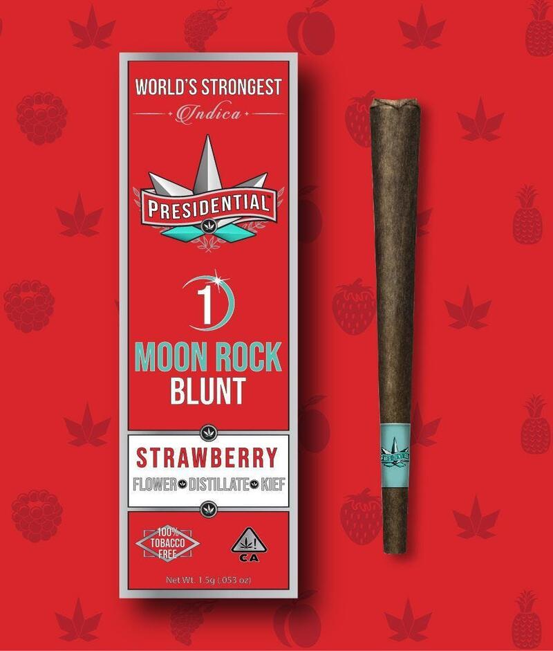 Strawberry Moonrock BluntHemp Wrap 1.5g Strawberry Moonrock Blunt (Hemp Wrap)