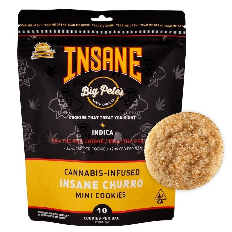 Big Pete's - Insane Churro -Big Pete's Mini Cookies 100mg - 100 items