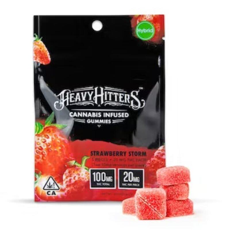 Heavy hitters - Strawberry Storm -100mg THC Gummies