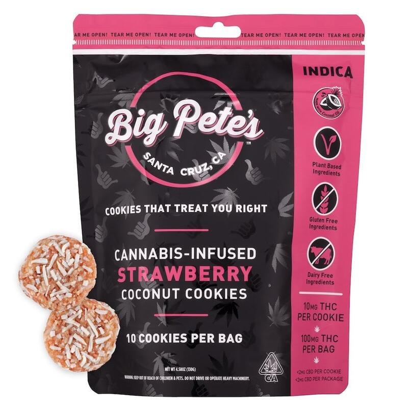 Big Pete's - Vegan Strawberry Coconut - Big Pete's Mini Cookies 100mg - 100 items