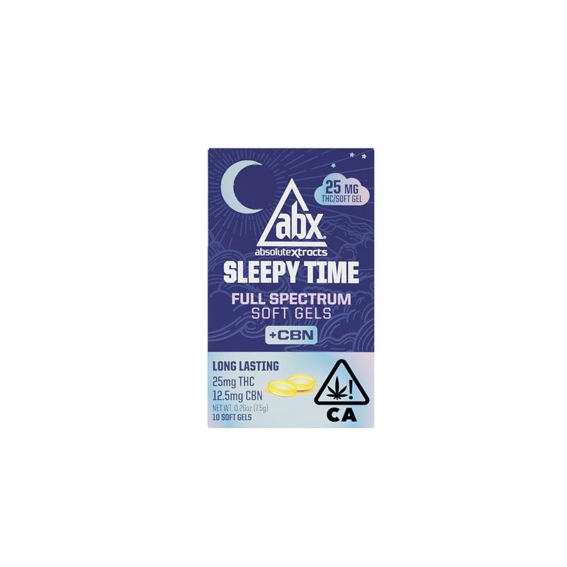 ABX Sleepy Time 25mg Soft Gels - Rosin +CBN (10ct)