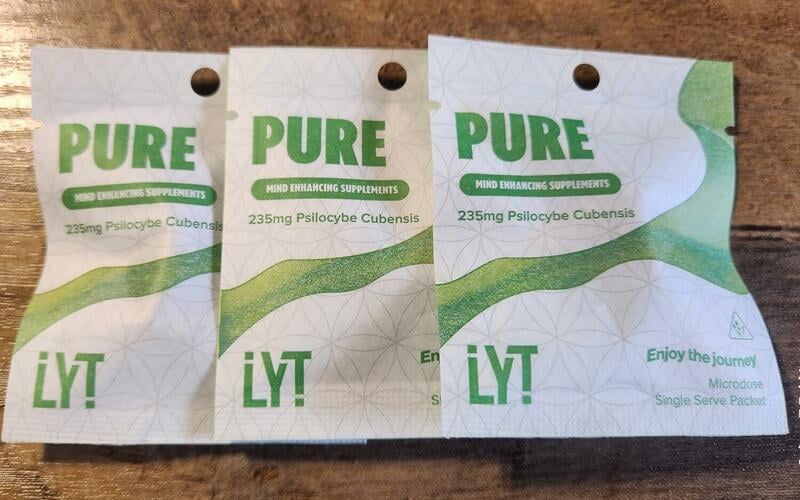 LYT Pure Mushroom capsules Micro Dose.  235mg  Individually wrapped