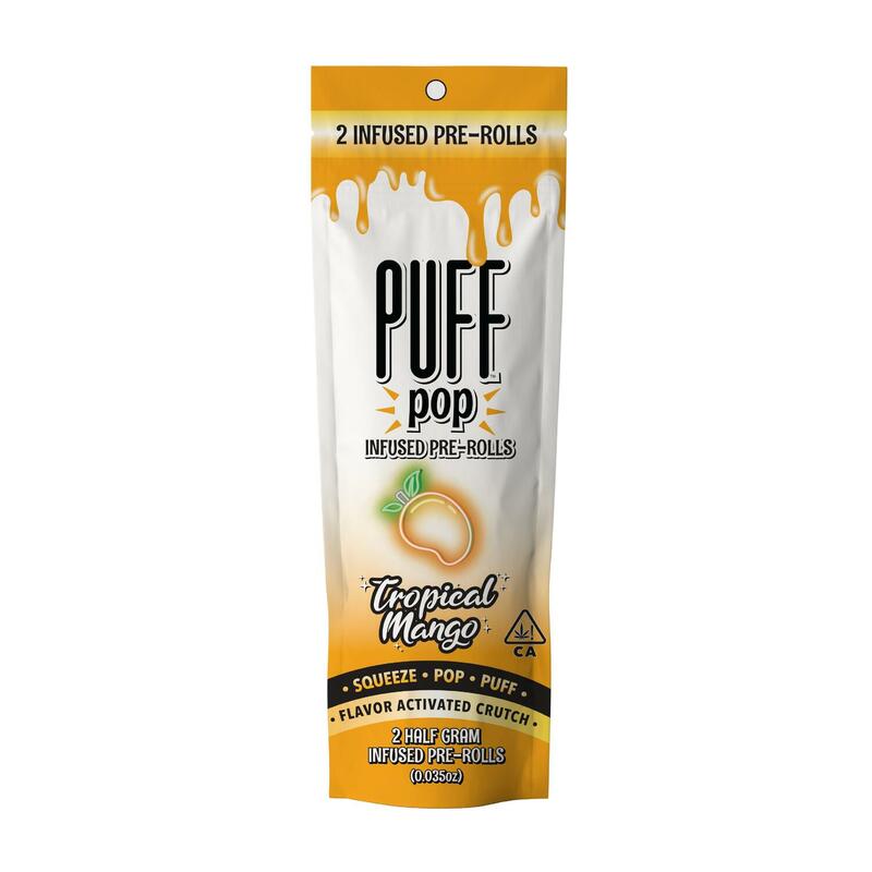 PUFF POP Mango Haze - Infused - 2 pack - Sativa - (1g total)