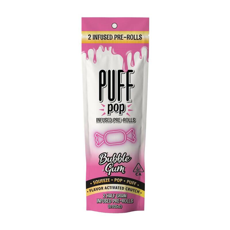 PUFF POP Bubba Gum - Infused - 2 pack - Indica - (1g total)