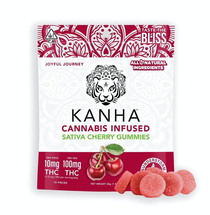 Kanha Cherry Sativa Gummies 100mg