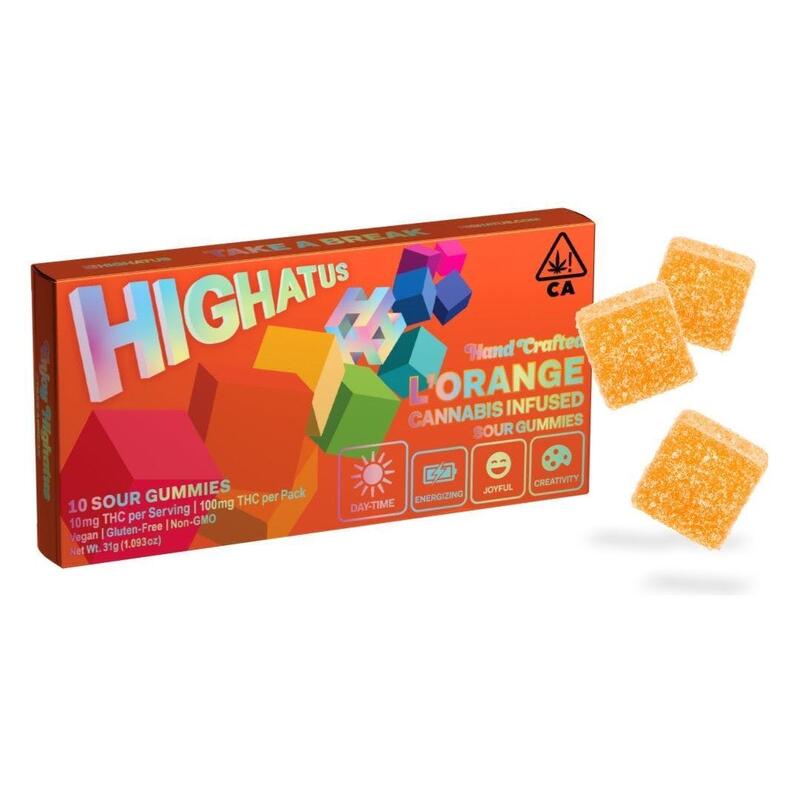 Highatus L'orange (S) Sour Gummies 100mg