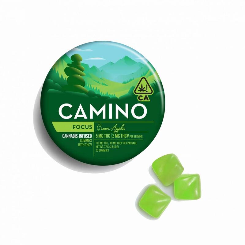 Camino Green Apple Focus Gummies 5mg THC:2mg THCV