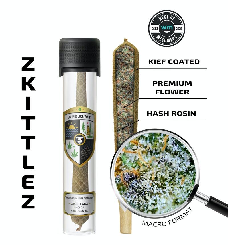 ZKITTLEZ – Prerolls Hash Rosin Infused + kief 1.3g