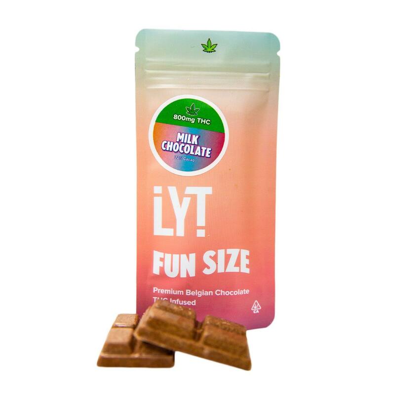 Fun Size 800mg THC Milk Chocolate 8 doses 100mg per piece