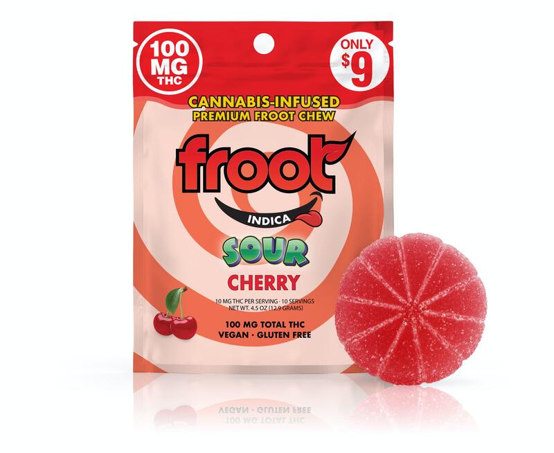 Froot Sour Cherry Gummy - 100mg Single Cut-to-dose