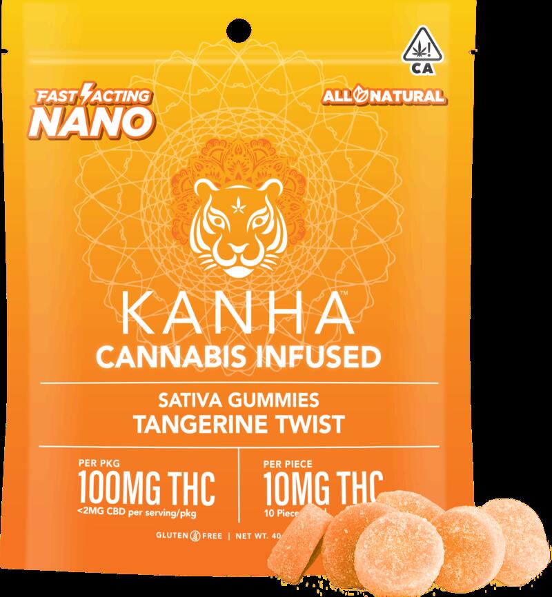 KANHA | NANO | Tangerine Twist | Sativa | 100mg THC | 10-pack