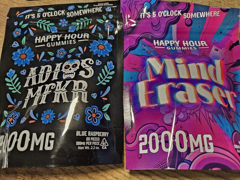 Happy Hour Gummies 2000 mg per bag 100mg per piece from MilfnCookies