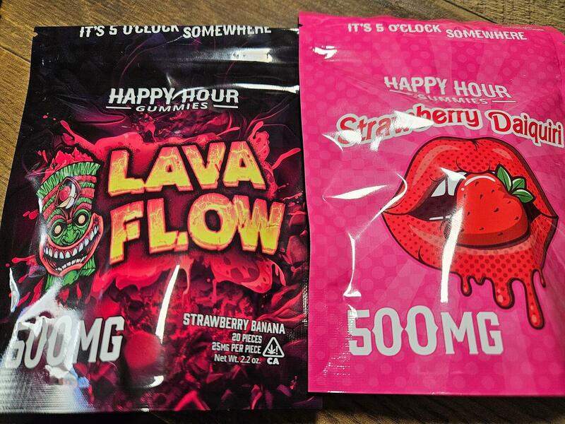 Happy Hour Gummies 500mg bag 25mg per piece from MilfnCookies