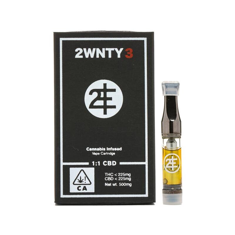 2WNTY3 CBD/THC 1:1 Cartridge