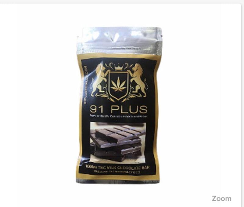 91 Plus - THC Milk Chocolate Bars 100mg
